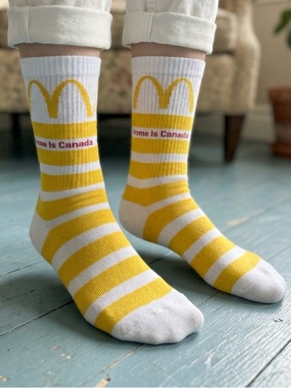 Peace Collective x McDonalds Limited Edition “Home is Canada” Socks | NWT